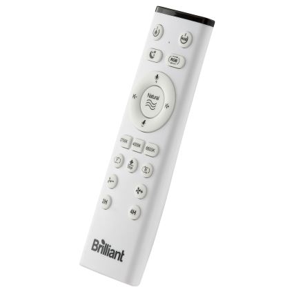 Brilliant - Ventilateur de plafond à intensité variable avec lumière RGBW FANORA LED/30W/230V 2700-6500K d. 46 cm blanc + Télécommande