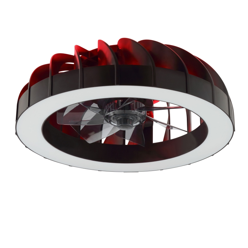 Brilliant - Ventilateur de plafond à intensité variable avec lumière RGBW FANORA LED/30W/230V 2700-6500K d. 46 cm noir + Télécommande
