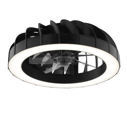 Brilliant - Ventilateur de plafond à intensité variable avec lumière RGBW FANORA LED/30W/230V 2700-6500K d. 46 cm noir + Télécommande