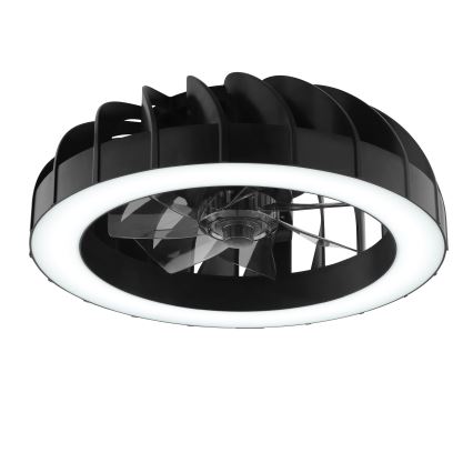 Brilliant - Ventilateur de plafond à intensité variable avec lumière RGBW FANORA LED/30W/230V 2700-6500K d. 46 cm noir + Télécommande
