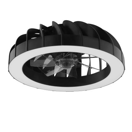 Brilliant - Ventilateur de plafond à intensité variable avec lumière RGBW FANORA LED/30W/230V 2700-6500K d. 46 cm noir + Télécommande