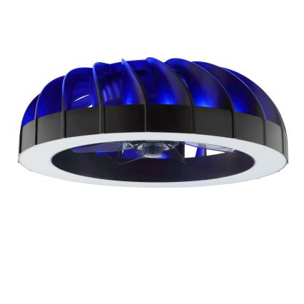 Brilliant - Ventilateur de plafond à intensité variable avec lumière RGBW FANORA LED/30W/230V 2700-6500K d. 46 cm noir + Télécommande