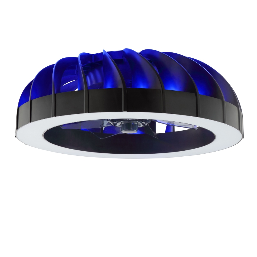 Brilliant - Ventilateur de plafond à intensité variable avec lumière RGBW FANORA LED/30W/230V 2700-6500K d. 46 cm noir + Télécommande