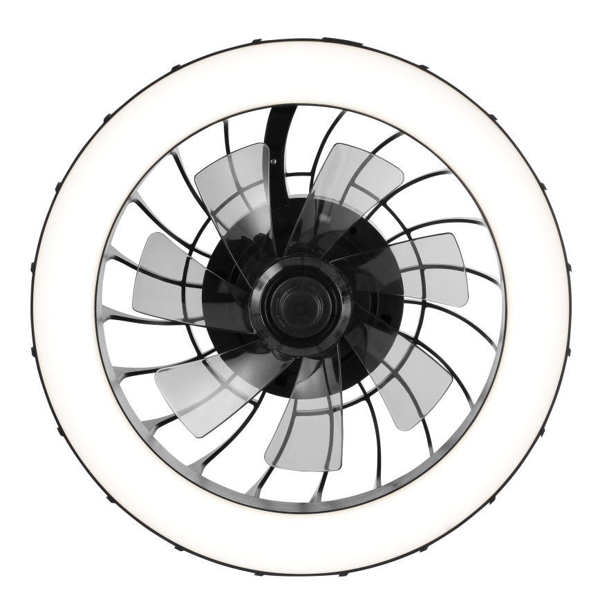 Brilliant - Ventilateur de plafond à intensité variable avec lumière RGBW FANORA LED/30W/230V 2700-6500K d. 46 cm noir + Télécommande