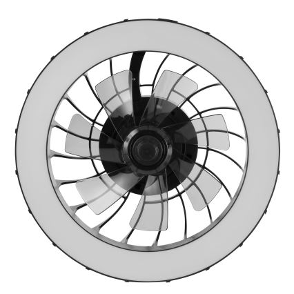 Brilliant - Ventilateur de plafond à intensité variable avec lumière RGBW FANORA LED/30W/230V 2700-6500K d. 46 cm noir + Télécommande