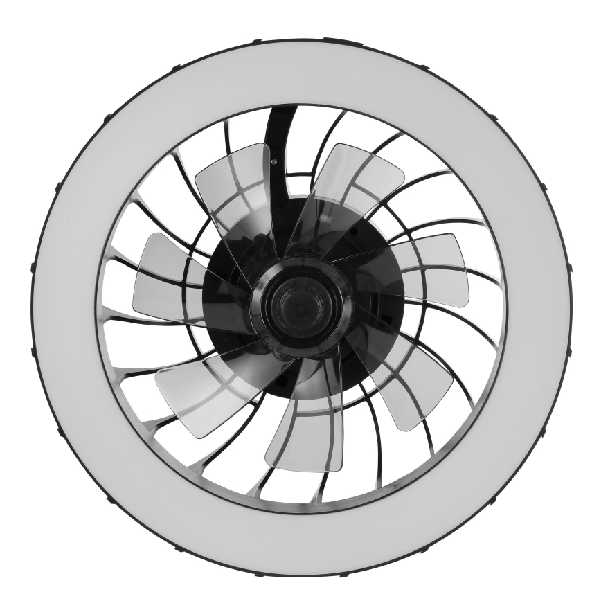 Brilliant - Ventilateur de plafond à intensité variable avec lumière RGBW FANORA LED/30W/230V 2700-6500K d. 46 cm noir + Télécommande