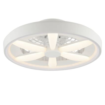 Brilliant - Ventilateur de plafond avec luminaire RGBW à intensité variable GAIANO LED/48W/230V 2700-6500K blanc + Télécommande