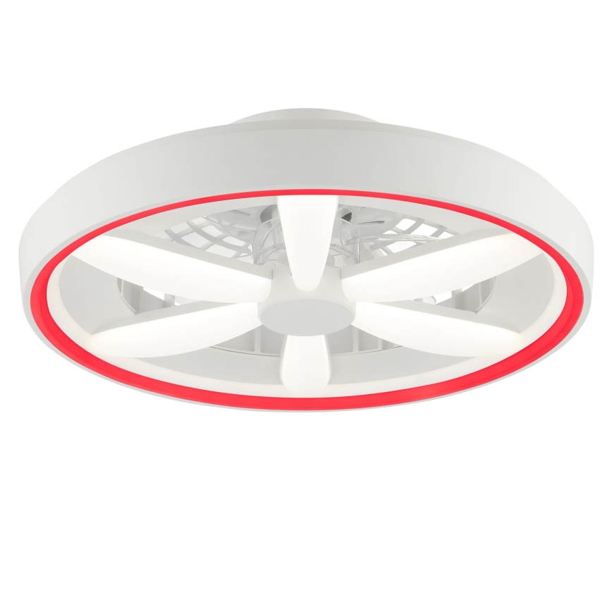 Brilliant - Ventilateur de plafond avec luminaire RGBW à intensité variable GAIANO LED/48W/230V 2700-6500K blanc + Télécommande