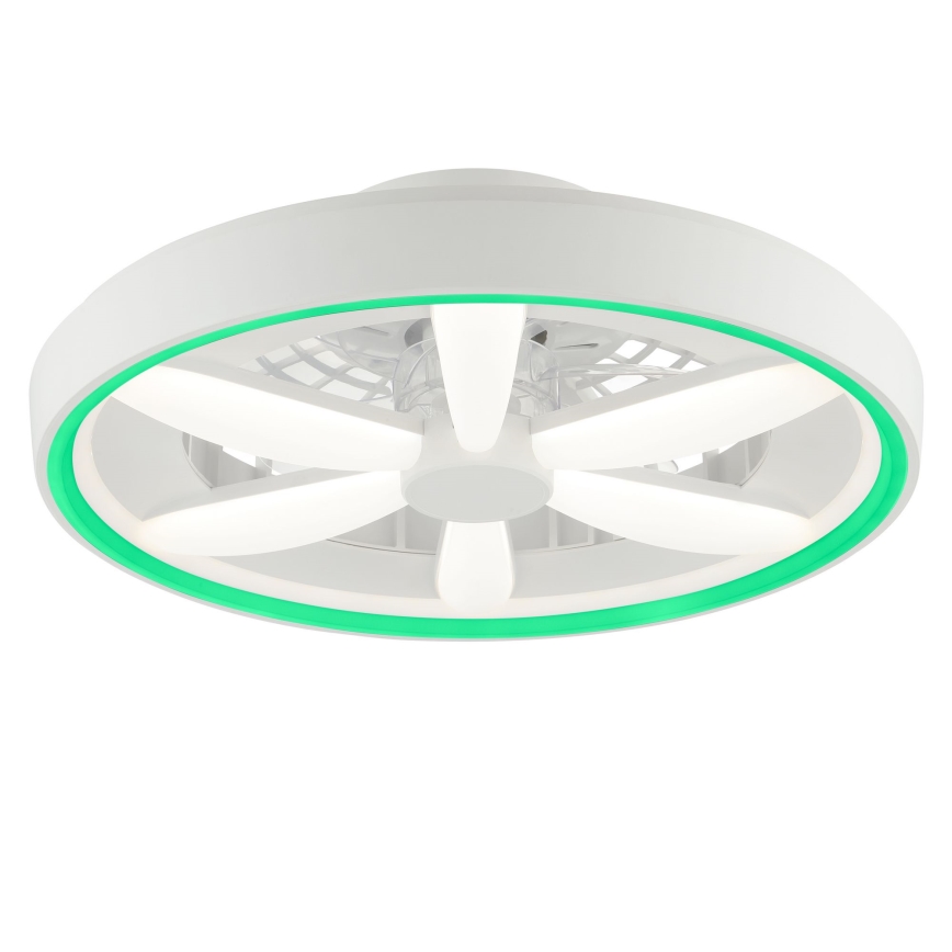 Brilliant - Ventilateur de plafond avec luminaire RGBW à intensité variable GAIANO LED/48W/230V 2700-6500K blanc + Télécommande