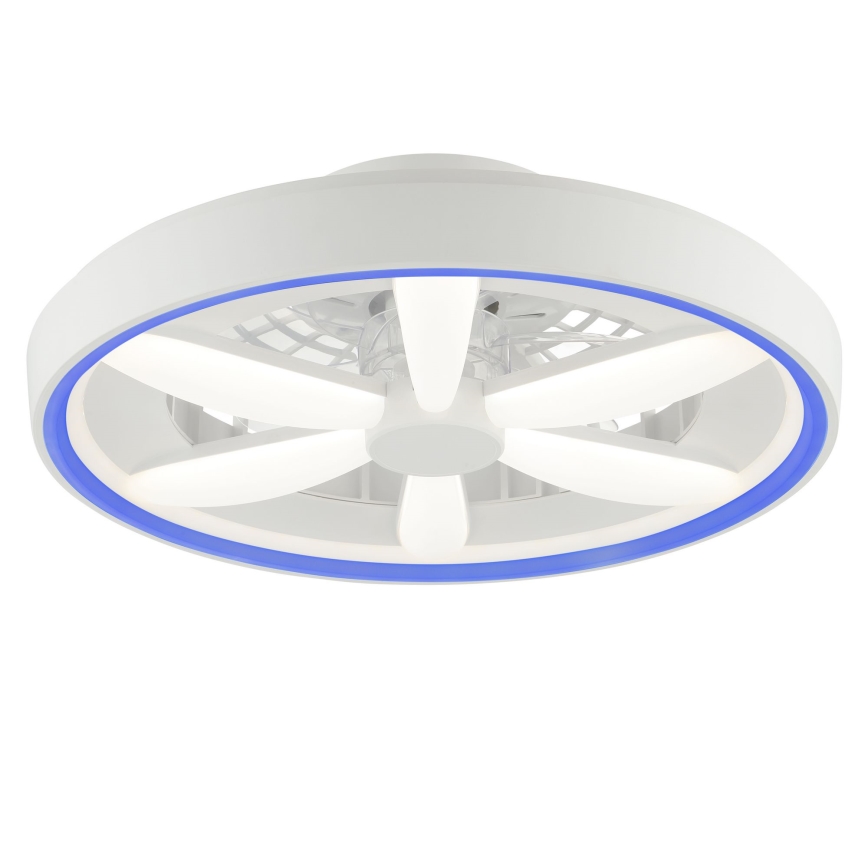 Brilliant - Ventilateur de plafond avec luminaire RGBW à intensité variable GAIANO LED/48W/230V 2700-6500K blanc + Télécommande