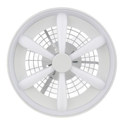 Brilliant - Ventilateur de plafond avec luminaire RGBW à intensité variable GAIANO LED/48W/230V 2700-6500K blanc + Télécommande