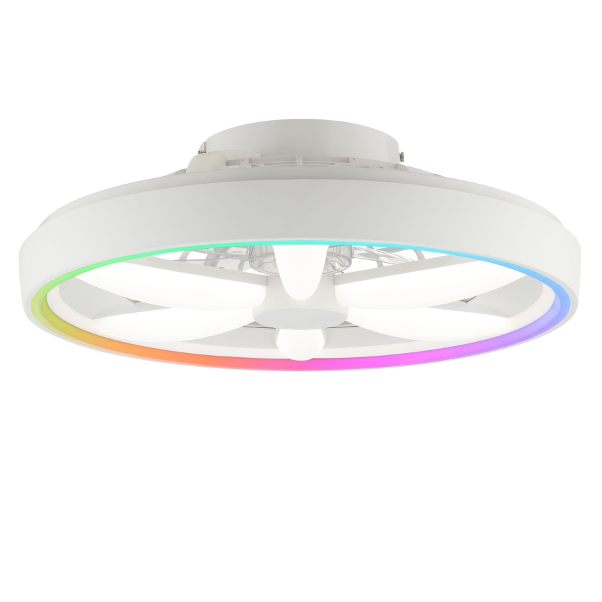 Brilliant - Ventilateur de plafond avec luminaire RGBW à intensité variable GAIANO LED/48W/230V 2700-6500K blanc + Télécommande