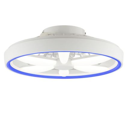 Brilliant - Ventilateur de plafond avec luminaire RGBW à intensité variable GAIANO LED/48W/230V 2700-6500K blanc + Télécommande