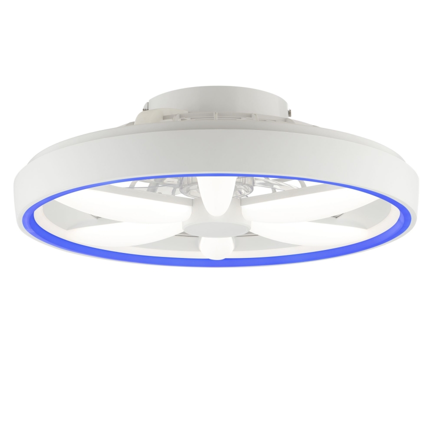 Brilliant - Ventilateur de plafond avec luminaire RGBW à intensité variable GAIANO LED/48W/230V 2700-6500K blanc + Télécommande