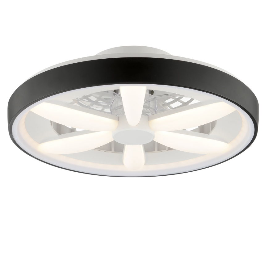 Brilliant - Ventilateur de plafond avec luminaire RGBW à intensité variable GAIANO LED/48W/230V 2700-6500K noir + Télécommande