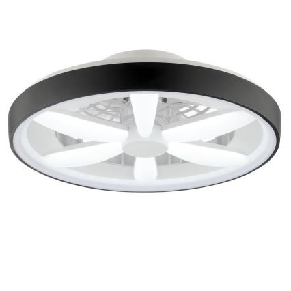 Brilliant - Ventilateur de plafond avec luminaire RGBW à intensité variable GAIANO LED/48W/230V 2700-6500K noir + Télécommande