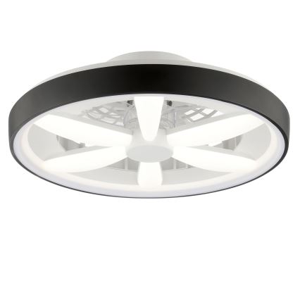 Brilliant - Ventilateur de plafond avec luminaire RGBW à intensité variable GAIANO LED/48W/230V 2700-6500K noir + Télécommande