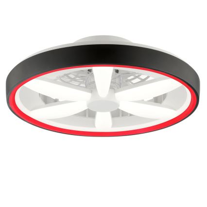 Brilliant - Ventilateur de plafond avec luminaire RGBW à intensité variable GAIANO LED/48W/230V 2700-6500K noir + Télécommande