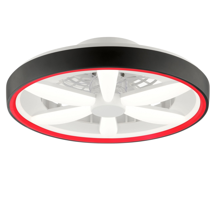 Brilliant - Ventilateur de plafond avec luminaire RGBW à intensité variable GAIANO LED/48W/230V 2700-6500K noir + Télécommande