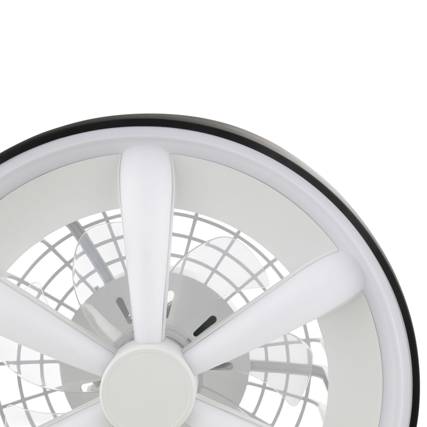 Brilliant - Ventilateur de plafond avec luminaire RGBW à intensité variable GAIANO LED/48W/230V 2700-6500K noir + Télécommande