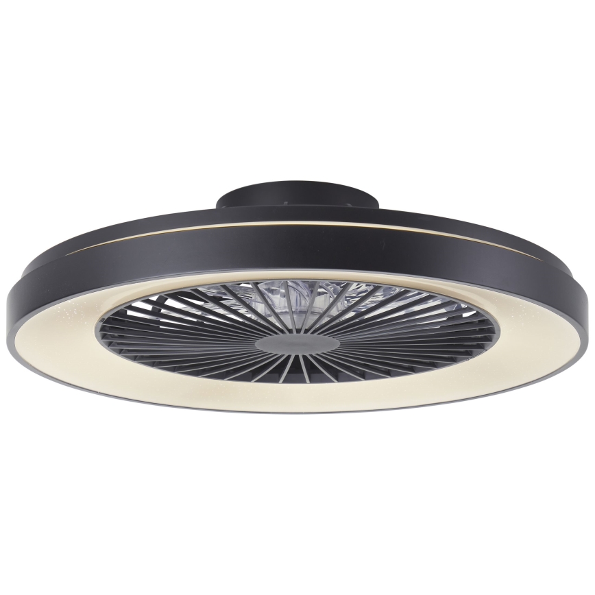 Brilliant - Ventilateur de plafond dimmable LED RGBW MAZZARO LED/24W/230V 3000-6500K Ø 58 cm noir + télécommande