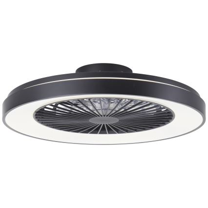 Brilliant - Ventilateur de plafond dimmable LED RGBW MAZZARO LED/24W/230V 3000-6500K Ø 58 cm noir + télécommande