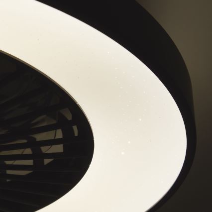 Brilliant - Ventilateur de plafond dimmable LED RGBW MAZZARO LED/24W/230V 3000-6500K Ø 58 cm noir + télécommande