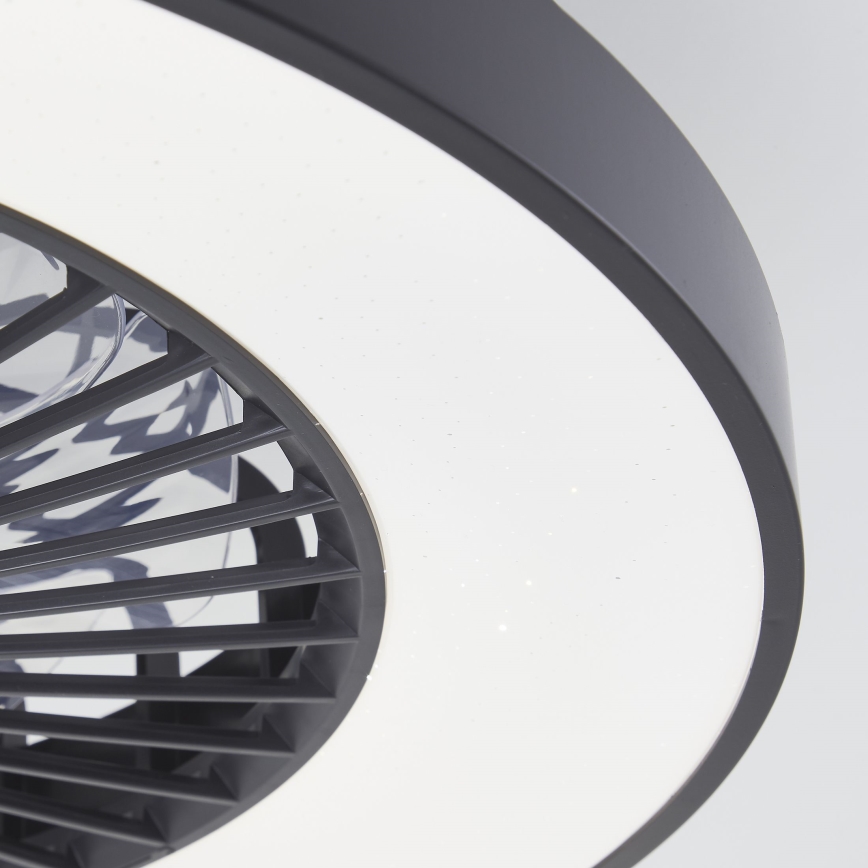 Brilliant - Ventilateur de plafond dimmable LED RGBW MAZZARO LED/24W/230V 3000-6500K Ø 58 cm noir + télécommande