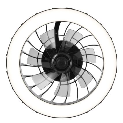 Brilliant - Ventilateur de plafond dimmable LED RGBW avec lumière FANORA LED/30W/230V 2700-6500K Ø 46 cm noir + télécommande