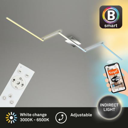 Brilo 3737-018 - Plafonnier à intensité variable SMART LED/24W/230V 3000-6500K Wi-Fi Tuya + télécommande