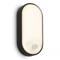 Brilo - Applique murale d'extérieur LED avec capteur de mouvement et de crépuscule RUCH LED/12W/230V IP65 noire