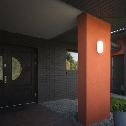 Brilo - Applique murale LED d'extérieur avec détecteur de mouvement et capteur crépusculaire RUCH LED/12W/230V IP65 blanche