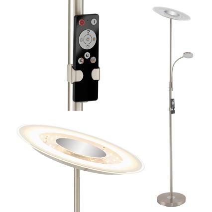 Brilo - Lampadaire à intensité variable LED/29,5W/230V + LED/3,5W 3000-6000K + télécommande