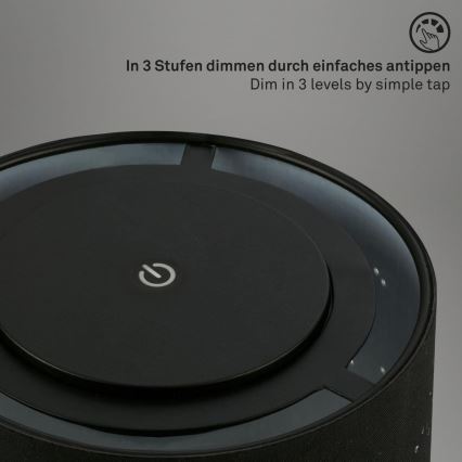 Brilo - Lampe de table d'extérieur rechargeable à LED dimmable LOLE LED/3W/5V 2000mAh IP44 noire