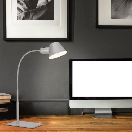 Brilo - Lampe de table 1xE27/10W/230V, finition chrome mat