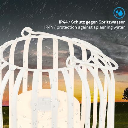 Brilo - Lampe de table d'extérieur à intensité variable et rechargeable LED/2W/5V IP44 blanc