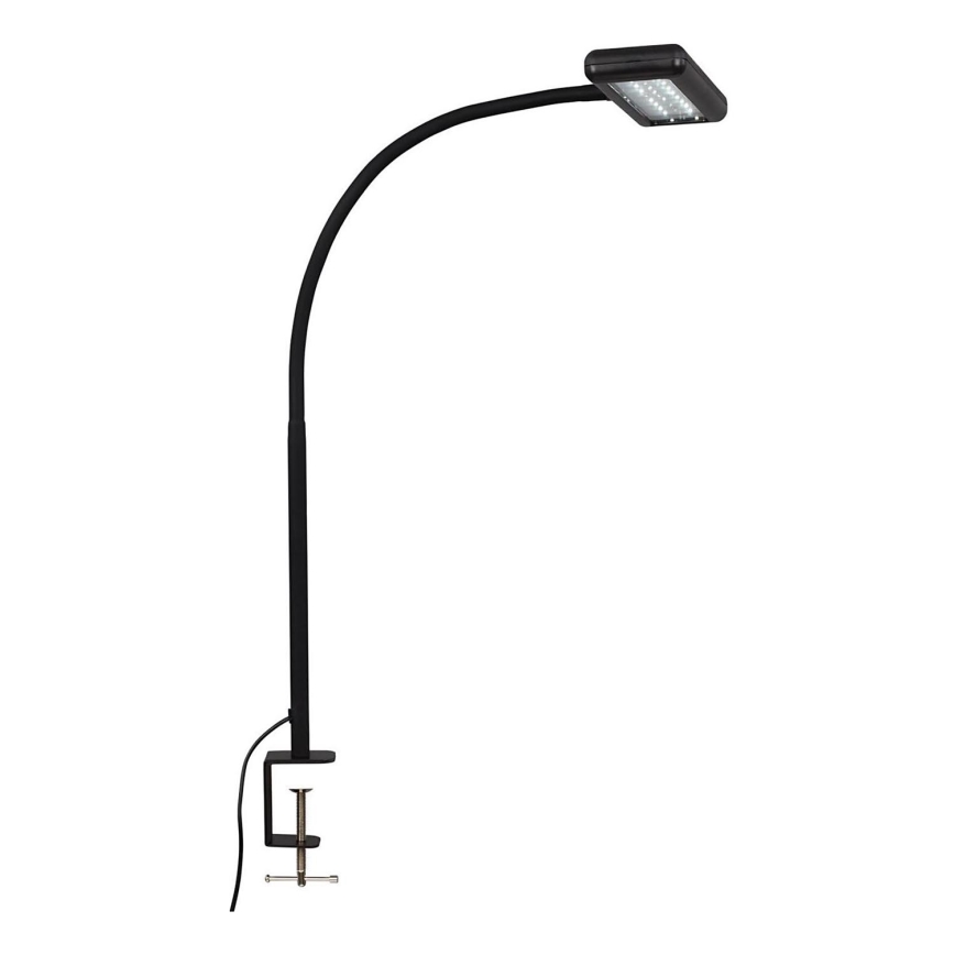 Brilo - Lampe de table flexible avec pince TRASNA LED/7,5W/230V noir