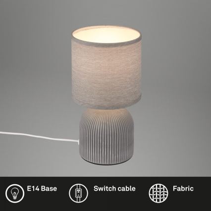 Brilo - Lampe de table INO 1xE14/10W/230V grise