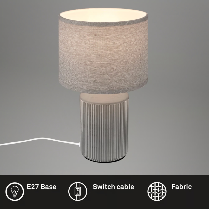 Brilo - Lampe de table INO 1xE14/10W/230V grise