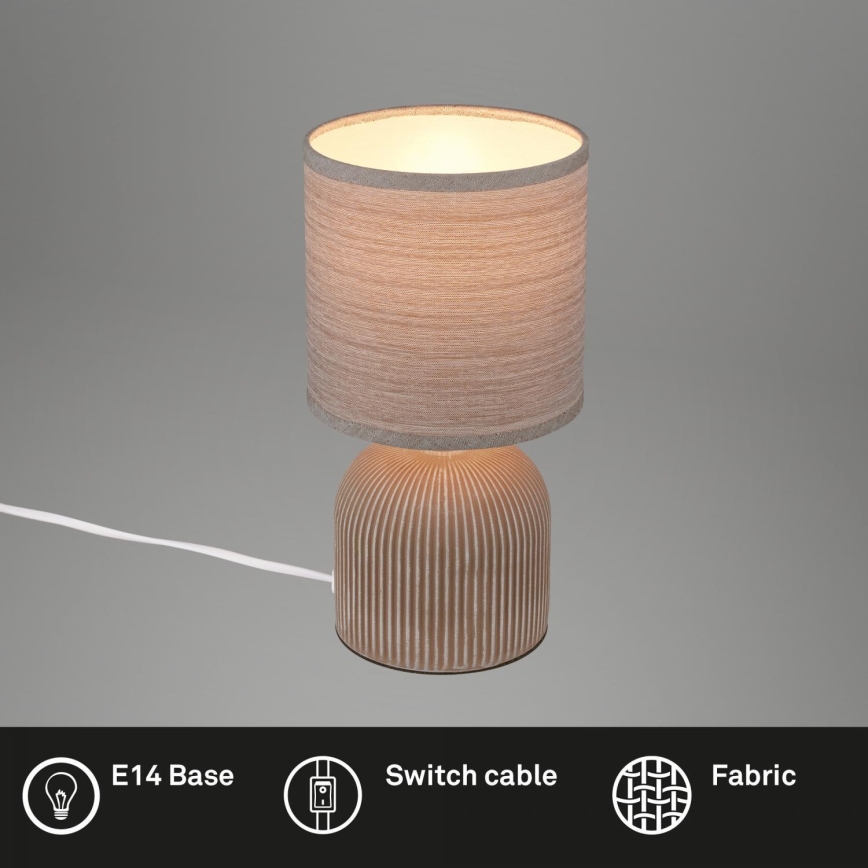 Brilo - Lampe de table INO 1xE14/10W/230V marron