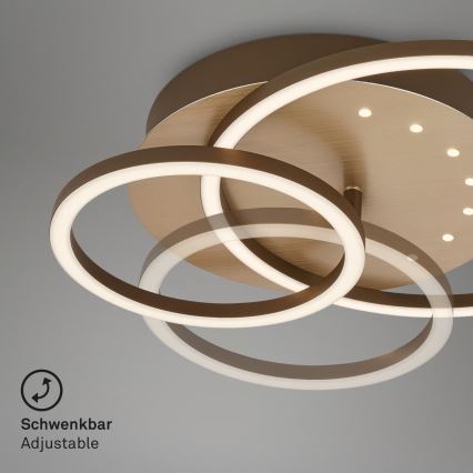 Brilo - LED plafonnier dimmable LED/26W/230V 3000K brun