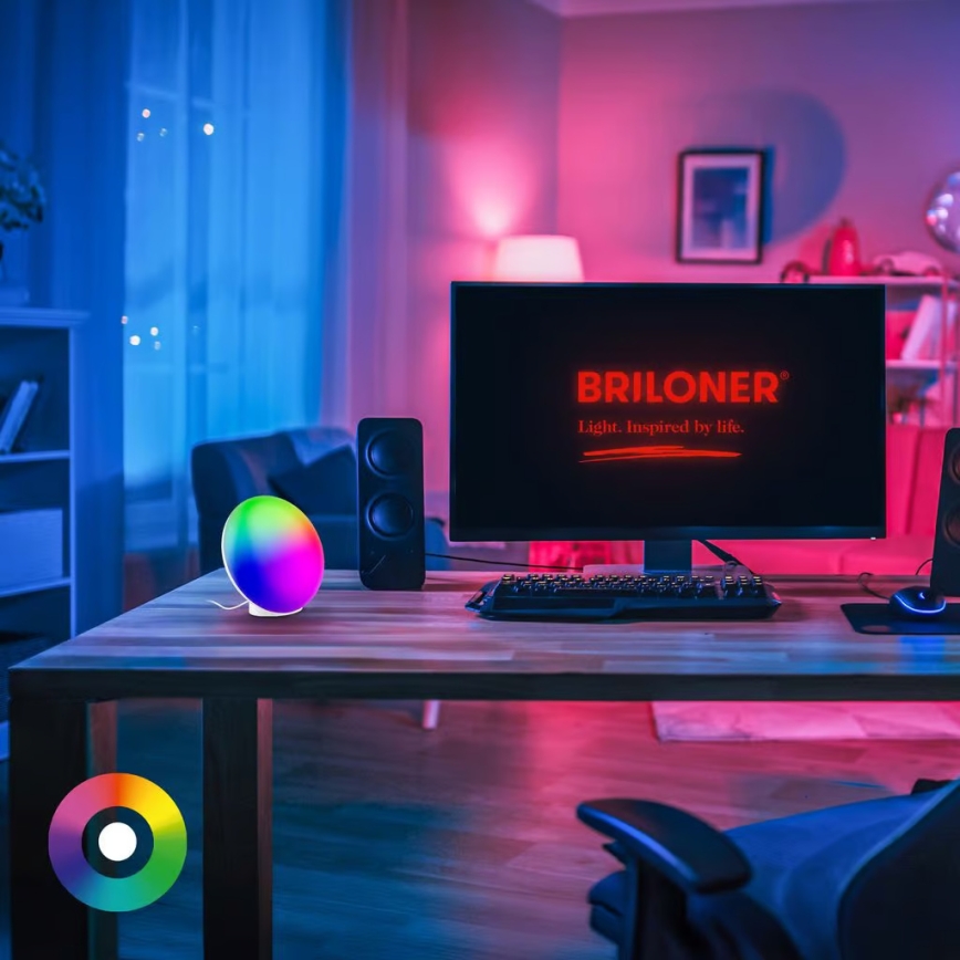 Brilo - LED RGBIC Lampe de table dimmable TARA LED/6W/230V 3000-6500K blanche + télécommande
