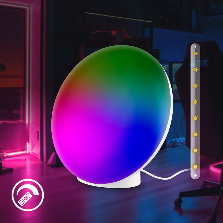 Brilo - LED RGBIC Lampe de table dimmable TARA LED/6W/230V 3000-6500K blanche + télécommande