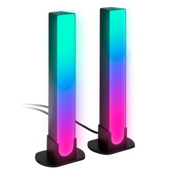 Brilo - LOT 2x Lampe de table RGBIC à intensité variable LED/12W/230V 3000-6500K Wi-Fi Tuya