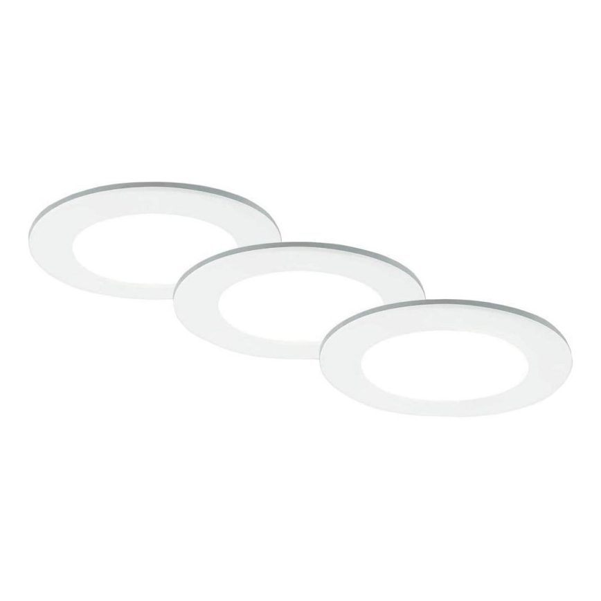 Brilo - LOT 3x Spot encastrable de salle de bain LED/4W/230V IP44 3000/4000K blanc