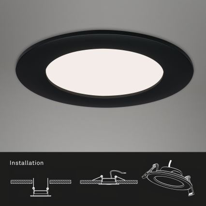 Brilo - LOT 3x Spot encastrable de salle de bain LED FLAT LED/7W/230V IP44