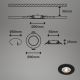 Brilo - LOT 4x Spot encastrable de salle de bain LED LED/4,9W/230V IP44 noir
