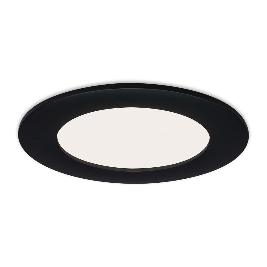 Brilo - LOT DE 3 SPOTS LED ENCASTRÉS POUR SALLE DE BAINS FLAT LED/6W/230V IP44, noirs