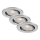 Brilo - Lot de 3 spots LED encastrés dimmables pour salle de bains, LED 5,5 W, 230 V, 3000 K, IP23, chrome mat
