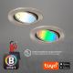 Brilo - LOT x3 Luminaire LED RGBW à intensité variable salle de bain 1xGU10/4,9W/230V 2700-6500K Wi-Fi Tuya IP23 + télécommande